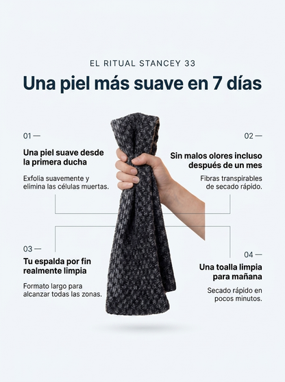 Toalla de ducha exfoliante Suavia